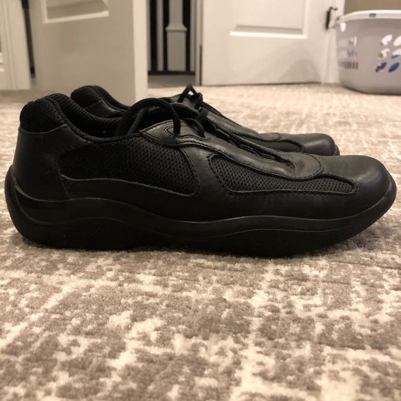 Prada Nylon & Leather Classic Sneaker - Picture 4 of 7